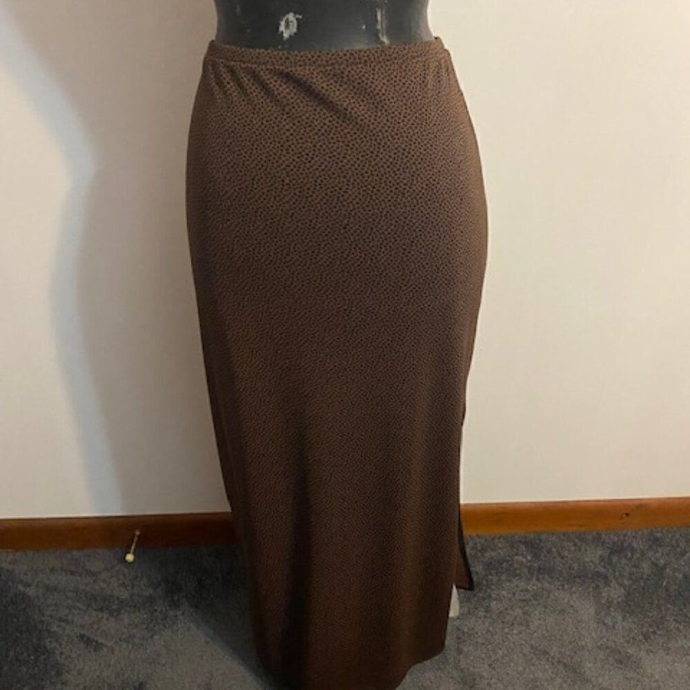 Amanda Smith Brown/Black Cheetah print pencil skirt, size L